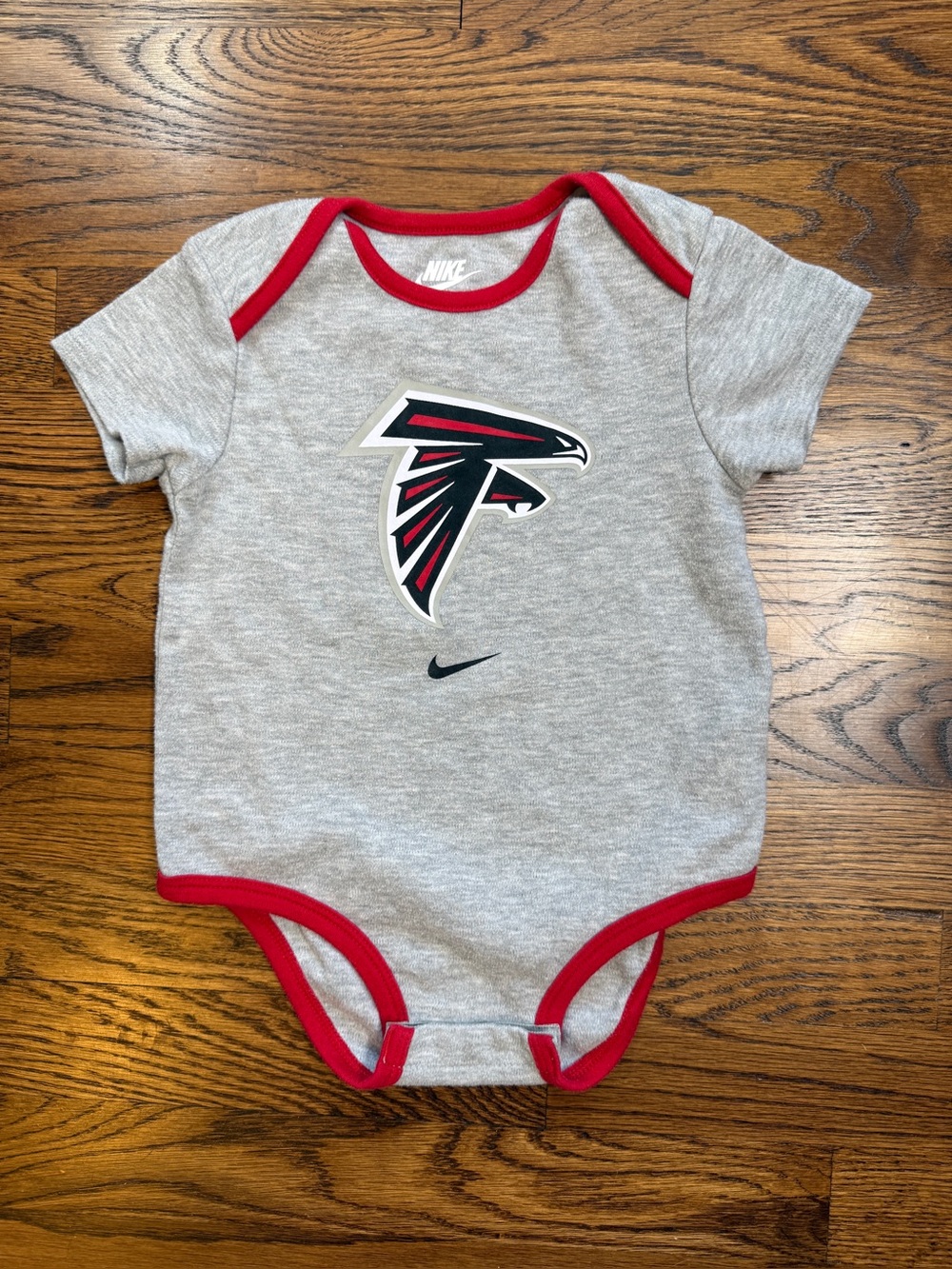 Nike Baby NFL Atlanta Falcons Red and Gray One Piece Bodysuit Size 18 Months